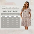 thumbnail image 2 of SHIBEVER Womens Dresses Summer Midi Short Sleeve Dresses for Women Pink Floral Midi Boho Casual V Neck Women Dress Flower Comfort Soft Maxi Dresses L, 2 of 9