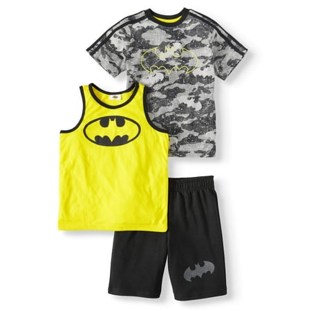 DC Comics Batman Camo Print, 3-Piece Outfit Set (Little Boys)