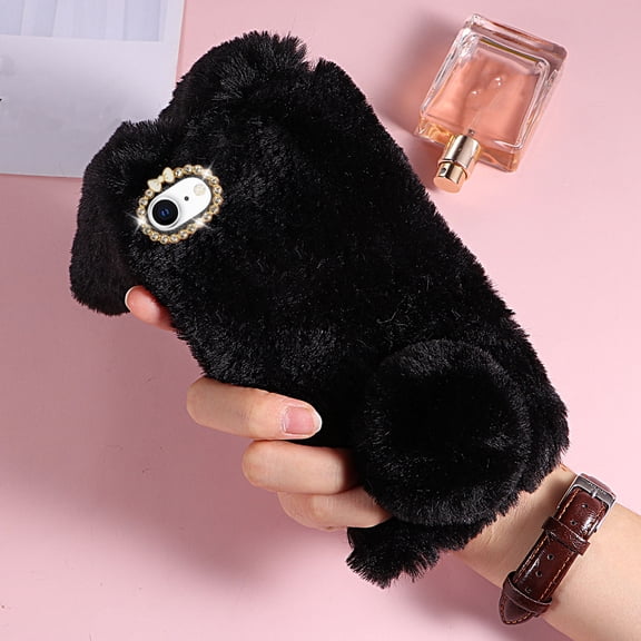OUNONA Se 2020 Cover Black Plush Easy Access to Ports Precise Cutouts Stylish Super Rabbit