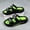 Deep Green, variant on Men's Premium Color Block Massage Slippers Fashion Letter Print Thick Sole Slippers, Outdoor Casual Trendy Street Style Comfortable Massage Slippers