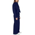 thumbnail image 4 of Womens Two Piece Lounge Sets Mock Turtleneck Tops Wide Leg Drawstring Pants Sweatsuit with Pockets Navy S, 4 of 4
