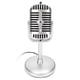 thumbnail image 3 of Micrófono vintage con sonido nítido, ángulo ajustable, enchufable y con cable, micrófono de condensador retro para karaoke, estudio de escenario, 3 of 15
