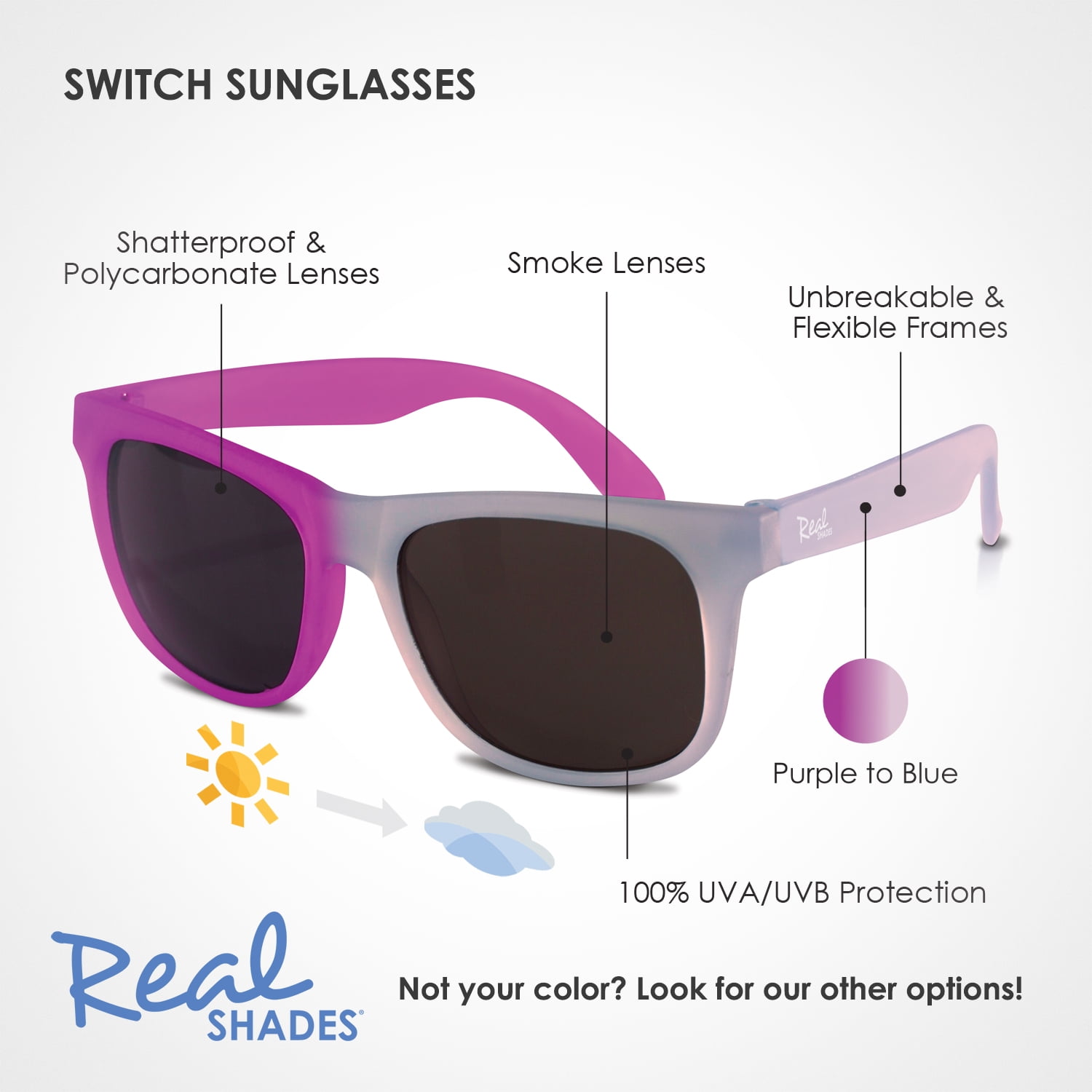 Real Kids Shades REAL SHADES Switch Unbreakable Color Changing India