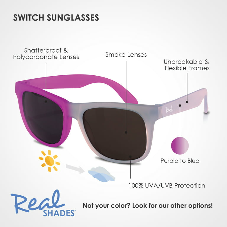 Real Shades Kids Switch Unbreakable Color Changing Kids Sunglasses Age 4+ 