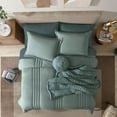 thumbnail image 2 of Queen Comforter Set - 7 Pieces Sage Green Bed in a Bag Queen Bedding Sets with Comforters, All Seasons Down Alternative Comforter Bed Set with Sheets,Pillowcases & Shams, 2 of 6