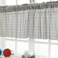 thumbnail image 3 of Cenefa corta de cocina con medias cortinas para ventanas opacas romanas (cuadros grises), 3 of 8
