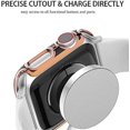 thumbnail image 4 of LAICAIW [4 Pack] Hard PC Case with Tempered Glass Screen Protector Compatible Apple Watch Series 9/8/7, Full Coverage Ultra Thin HD Clear Sensitive Touch Cover for iWatch 41mm, 4 of 6