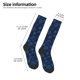 thumbnail image 2 of Fotbe Snowflake Dark Blue Calcetas Divertidas Estampadas para Hombre y Mujer, Calcetas de Algodón hasta la Rodilla para Caminar, Correr, Enfermería y Embarazo, 2 of 6