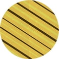 thumbnail image 1 of Ahgly Company Tapis d'Intérieur Rond Lavable en Machine Jaune Doré Transitionnel, 3 Pieds Rond, 1 of 7