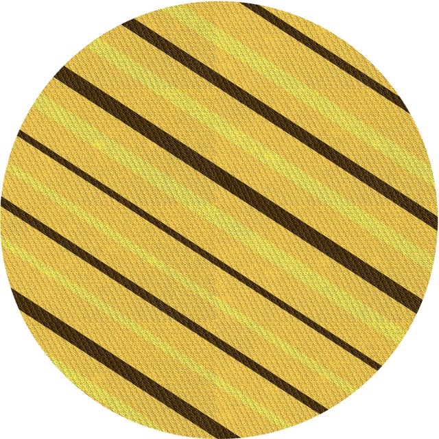 Ahgly Company Tapis d'Intérieur Rond Lavable en Machine Jaune Doré Transitionnel, 3 Pieds Rond