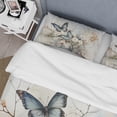 thumbnail image 4 of Designart "Azure Pearl Butterfly Moment Of Chance" Animals Bedding Covert Set - Butterfly Blue Children's Art Bed Set With 2 Shams, 4 of 6