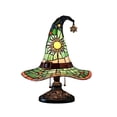 thumbnail image 4 of Clearance Halloween Table Lamp Decorations, Witch Hat Lamp Gifts - Handcrafted Retro Resin Witch Lamp, USB Powered Gothic Wizard Hats Night Light, Home Decor Accent Lamps for Bedroom, 4 of 8