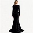 thumbnail image 2 of Women Skeleton Dress Long Sleeve Gothic, 3D Print Maxi Dress Costume Cosplay Spooky Chic Evening Gown for Halloween Party Apparel, 2 of 8