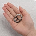 thumbnail image 4 of Uxcell 5Pack 0.75" Single Prong Belt Buckle Oval Center Bar Buckles for Leather Craft, Dark Grey, 4 of 7