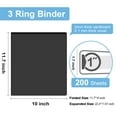 thumbnail image 4 of Comix Sturdy 1 inch 3 Ring View Binder, 1" Round Ring,  200 Sheets Paper, 12 Pack Black 2mm-thick cardboard, 4 of 6