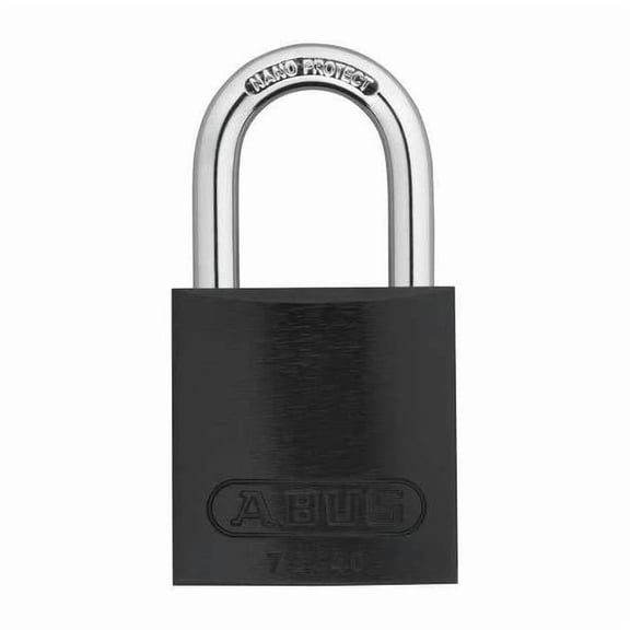 Keyed Padlock, Open, Aluminum Body, Hardened Steel Shackle, 3/4 in W, 6 PK
