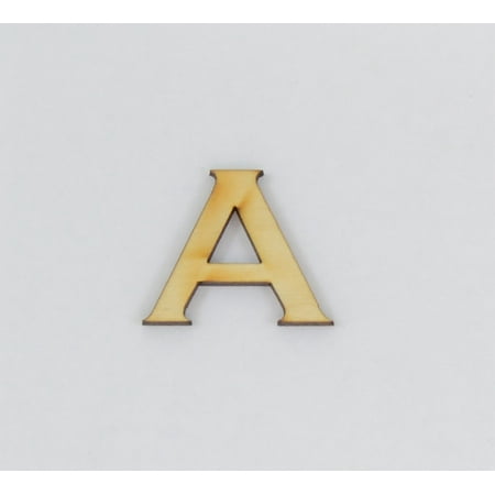Thick Wood Balusters 1 Pc, 8 Inch X 1/8 Inch Thick A Wood Letters In The Copperplate Gothic Bold Font Easy To Paint Or Decorate ()
