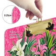 thumbnail image 6 of FORMRS Acrylic Clipboard with Low Profile Clip Standard A4 Letter Size, 12.5" x 9", White Vibrant Flowers, 6 of 8