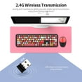 thumbnail image 4 of CHOK Mofii 666 Keyboard Mouse Combo Wireless 2.4G Mixed Color 110 Key Keyboard Mouse Set with Round Punk Keycaps for Girl Blue, 4 of 8