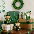 thumbnail image 6 of 3.15" St. Patrick’s Day Gnome Figurine Decorations, Irish Leprechaun Beard Elf Table Figurines, Lucky Green Home Decor Gift, 6 of 7