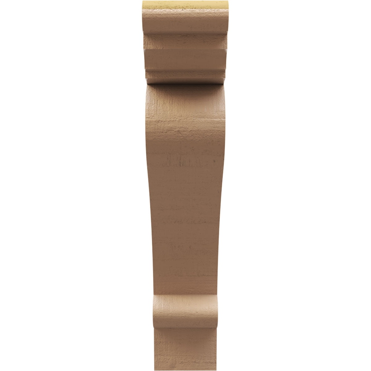 2"W x 10"D x 10"H Thin Mayflower Rough Cedar Woodgrain TimberThane Corbel, Primed Tan