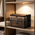 thumbnail image 2 of huayou Vintage Pattern Storage Bin, 19.7x13.8x13.8 Inch Collapsible Fabric Storage Box with Handles, Decorative Organizer for Home and Camping, 2 of 6