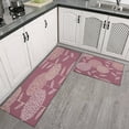 thumbnail image 3 of Kitchen Rugs and Mats Non Skid Washable Spring Dalia Flowers Kitchen Mat and Rug Set,Floor Cushion Absorbent Rug,Rubber Backed Area Rugs for Kitchen Laundry, 3 of 7