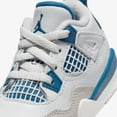 thumbnail image 6 of Toddler's Jordan 4 Retro Off White/Military Blue (BQ7670 141) - 2, 6 of 7