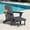 Grey, variant on KINGYES Folding Adjustable Adirondack Chair with Retractable Ottoman & 2 Cup Holders for Patio Garden, Grey