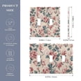 thumbnail image 3 of Dailycode Light Switch Plate Covers 3 Gang Wall Plate Plastics Outlet Covers for Kitchen Home Office Decor Vintage Pink Roses and Leaves, 3 of 8