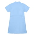 thumbnail image 7 of Miaeowve Women's Short Sleeve Button Down Lab Coat Chemist's Nurse Doctor Scientists Uniform Dress Sky Blue Small, 7 of 7