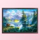 thumbnail image 1 of Cuadros Decorativos Bordado completo Hilo de algodón ecológico 11CT Paisaje impreso Kit de punto de cruz (7) Wdftyju  embutido en tela, 1 of 9