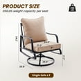 thumbnail image 6 of Soohow Outdoor Patio Furniture Set, 5 Piece Patio Furniture Set, 2 x Swivel Chair, 1 x 3-Seats Sofa, 1 x 2-Seats Sofa, and 1 x Coffee Table, Metal Conversation Set for Porch, Balcony, and Backyard, 6 of 9