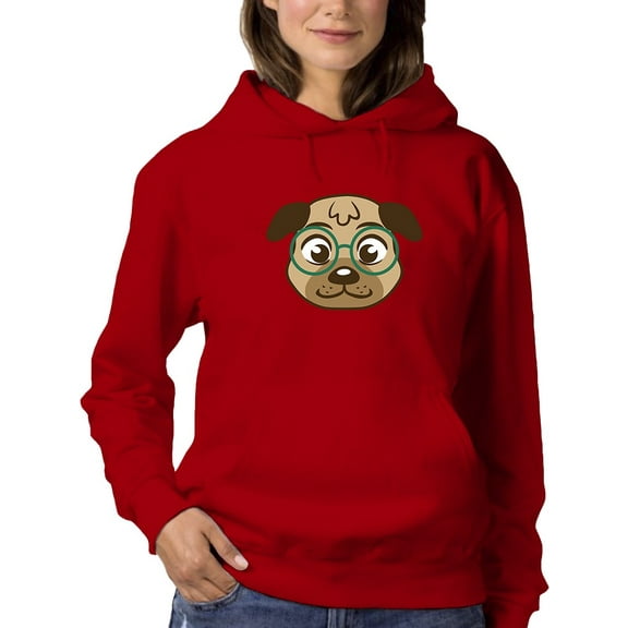 A Cute Dog With Glasses Hoodie Women -GoatDeals Designs, Female 3X-Large
