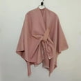 thumbnail image 3 of Wraps Womens Large Front Poncho Sweater Wrap Topper Knitted Elegant Shawls Cape For Fall Winter Wraps, 3 of 4