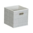 thumbnail image 4 of Household Essentials 6 ct Open Fabric Cube Storage Bins, White Mix, 4 of 5