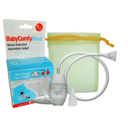 BabyComfy Nasal Aspirator, Hygienically & Safely Removes Baby?s Nasal Mucus, Crystal