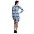 thumbnail image 3 of Moomaya Womens Full Sleeve Printed Midi Length Printed Bodycon Dress, 3 of 7