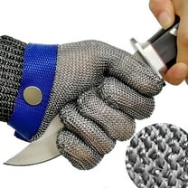 GJX Cut Resistant Glove, Food Grade Stainless Steel Wire Mesh Metal Gloves, Knife Cutting Gloves for Kitchen, Butcher Meat Cutting Oyster Shucking Fish Fillet