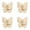 Beige*4, variant on 270° Rotatable Butterfly Adhesive Hooks, No-Drill 3-Prong Heavy Duty Wall Corner Hangers for Bathroom Kitchen Entryway