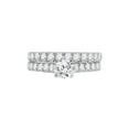 thumbnail image 2 of 14kt White Gold Round Diamond Bridal Wedding Ring Band Set 2 Cttw, 2 of 4