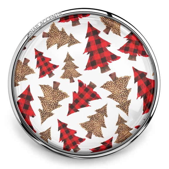 Christmas Trees Snap Jewelry Ginger Charm Button, For Interchangeable DIY Customizable Accessories