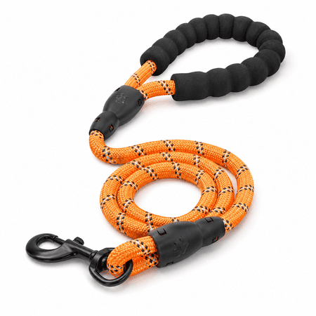 Reflective Dog Leash 5FT Heavy Duty - Comfortable Padded Handle - Reflective Dog Leash for Medium Large Dogs with Collapsible Pet Bowl