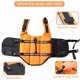 thumbnail image 3 of Chaleco salvavidas para perros, chaleco salvavidas de entrenamiento de natación con botones a presión ajustables y tiras reflectantes, naranja, talla S, 3 of 5