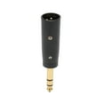 thumbnail image 4 of Rewera 6.35mm Stereo Male to XLR Male Adapter for Guitar Audio Cable Mic Interface Black Gold Plated, 4 of 8