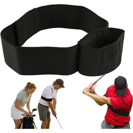 Slider Golf Training Aid - Adjustable Golf Swing Correcting Arm Band for Connection & Stability - Premium Nylon Elastic Swing Trainer for Beginners, Men & Women