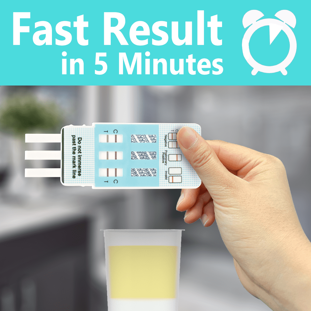 Prime Screen - Multi-Level Marijuana (THC) Home Urine Test Kit, at 15 ng/mL, 50 ng/mL, and 100 ng/mL - [50 Pack]