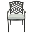 thumbnail image 4 of iPatio Stylish Outdoor Aluminum 5-Piece Round Dining Set: Weather-Resistant, Durable, Lightweight, Modern Design Patio Furniture Set with 4 Armchairs and Round Table (Chocolate silk, Gray), 4 of 6