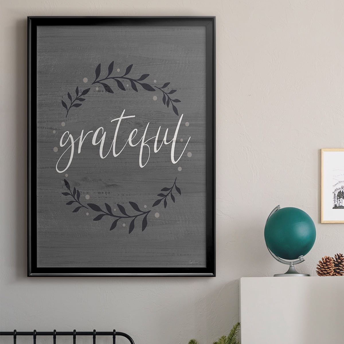 Grateful Wreath Premium Classic Framed Print - Ready to Hang