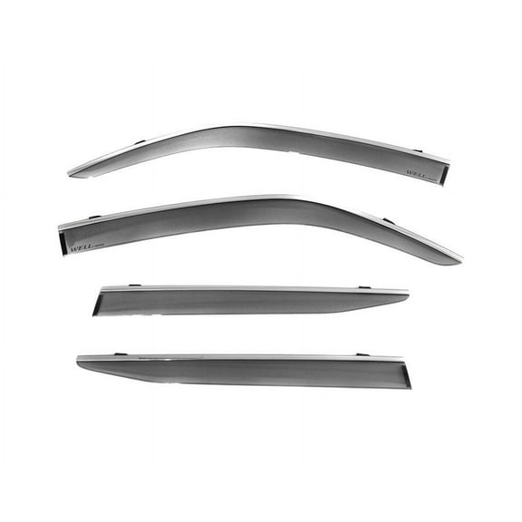Wellvisors Side Window Visors Wind Deflectors Rain Guard With Chrome Trim for 2022 2023 2024 Lexus LX600 3-847LX028